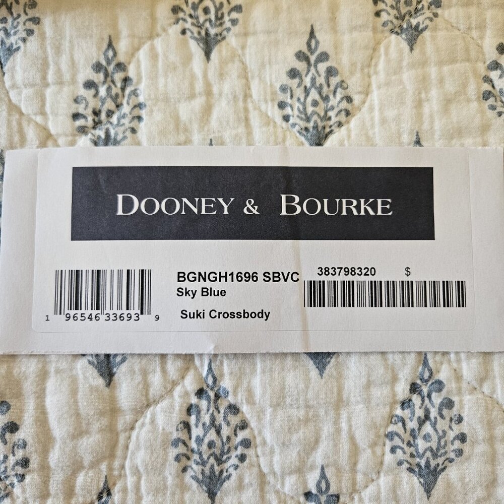 NWT Dooney & Bourke Suki Crossbody Sky Blue Gingham Check BGNGH1696 Purse - Picture 4 of 16